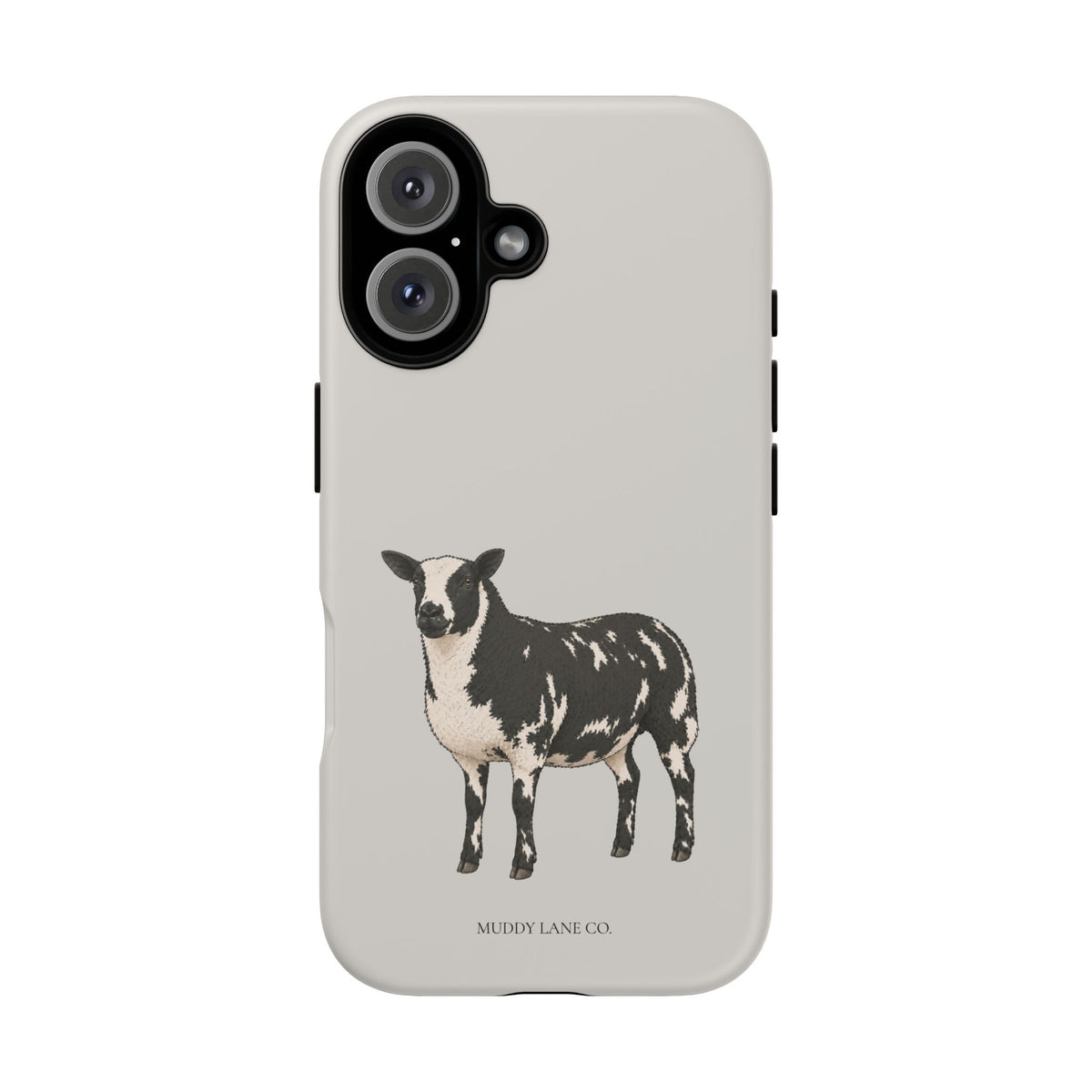Dutch Spotted Sheep Tough Phone Case in Soft Grey Matte