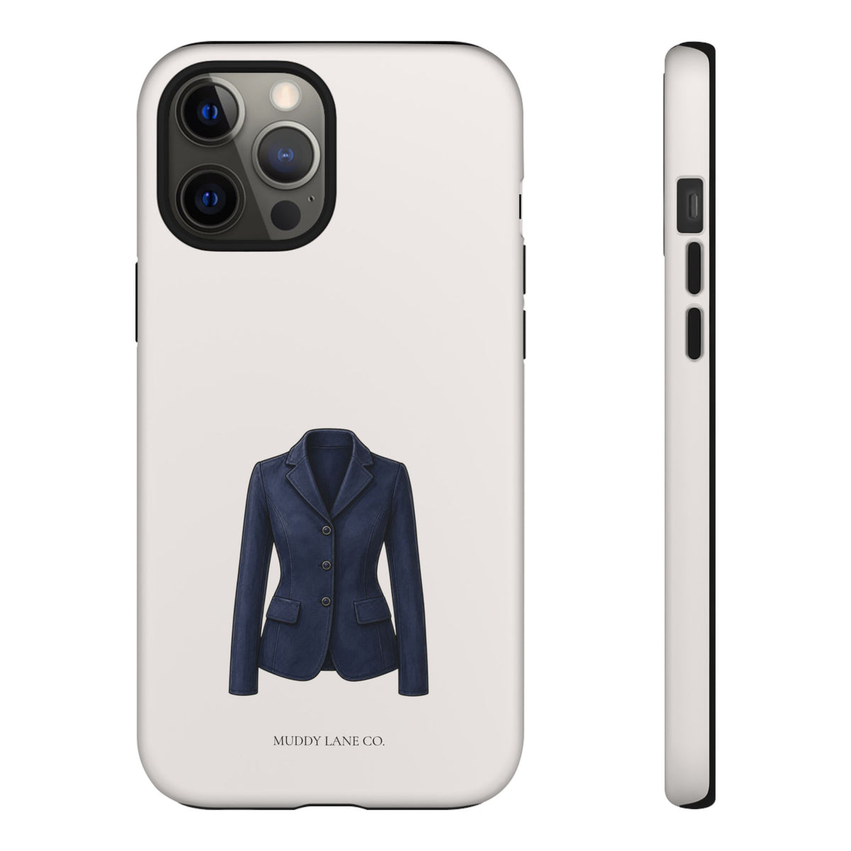 Navy Show Jacket Tough Phone Case in Warm Cream Matte