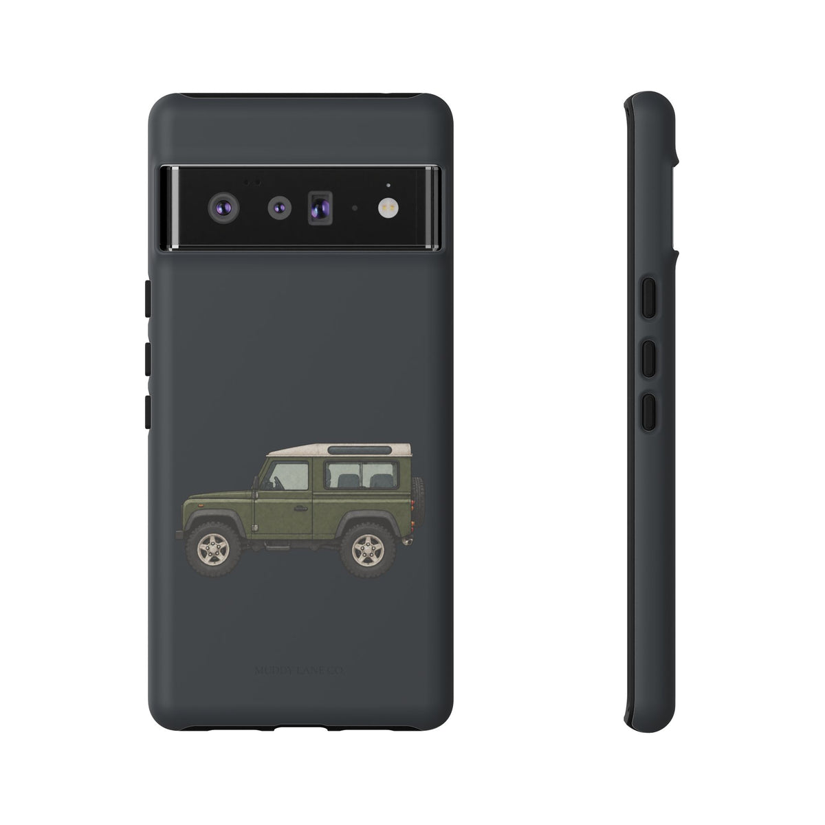 Green Classic 4x4 Tough Phone Case in Charcoal Navy Matte