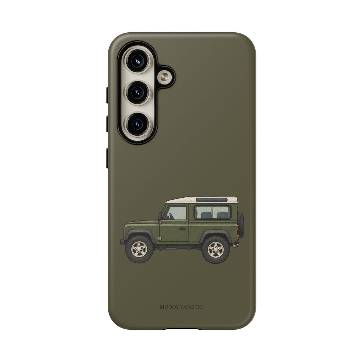 Green Classic 4x4 Tough Phone Case in Muddy Green Matte