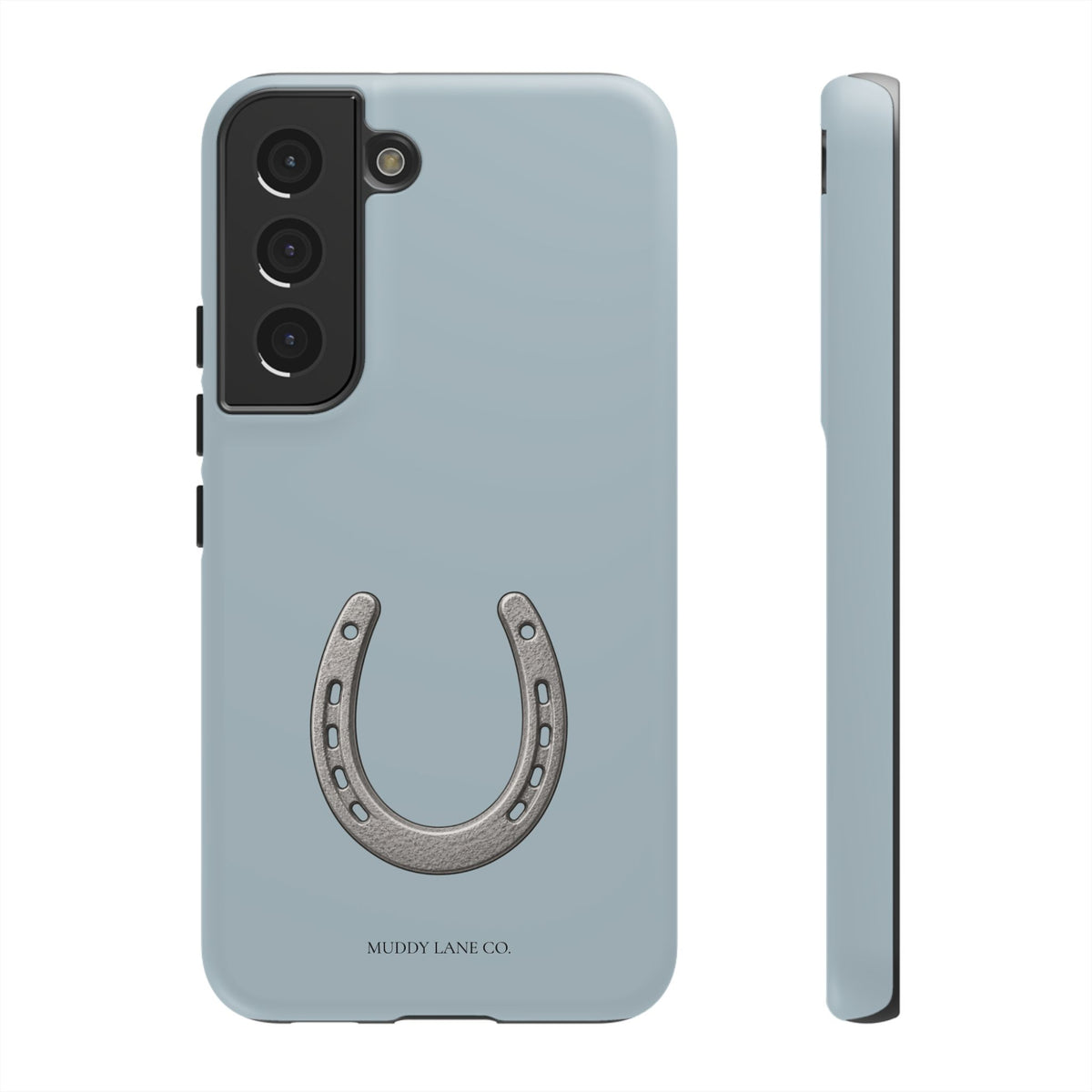 Horseshoe Tough Phone Case in Dusty Blue Matte