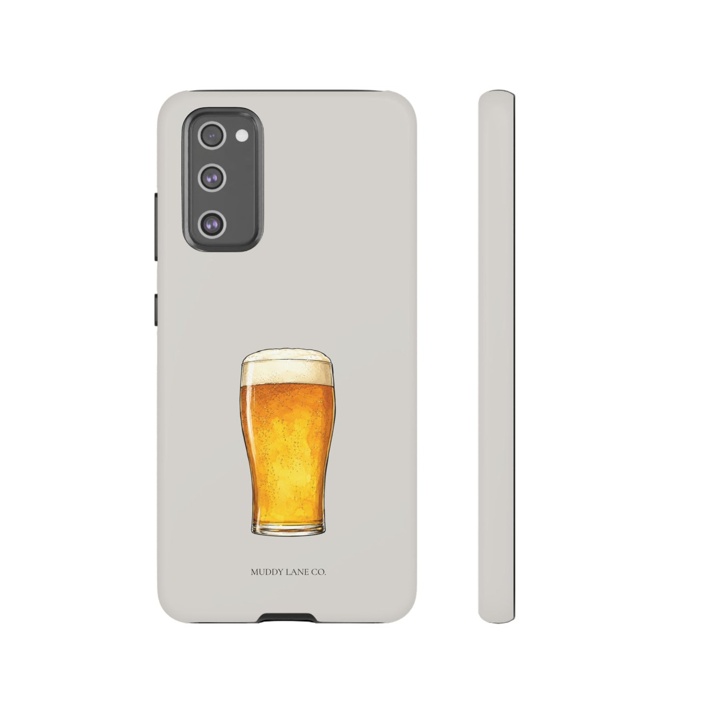 Pub Pint Tough Phone Case in Soft Grey Matte