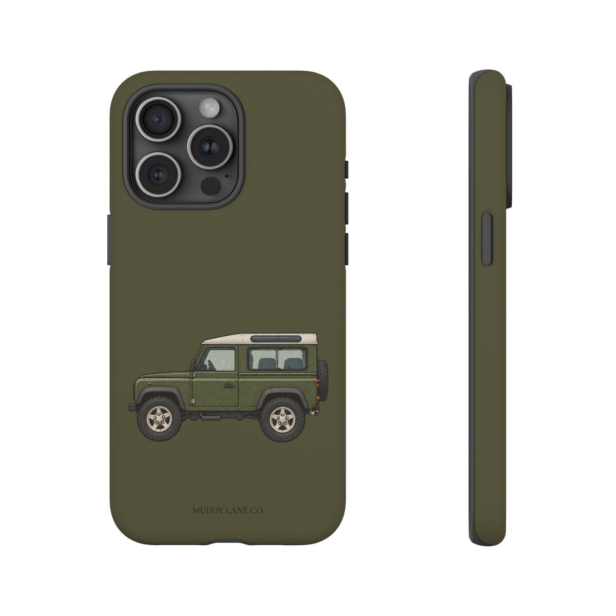 Green Classic 4x4 Tough Phone Case in Muddy Green Matte