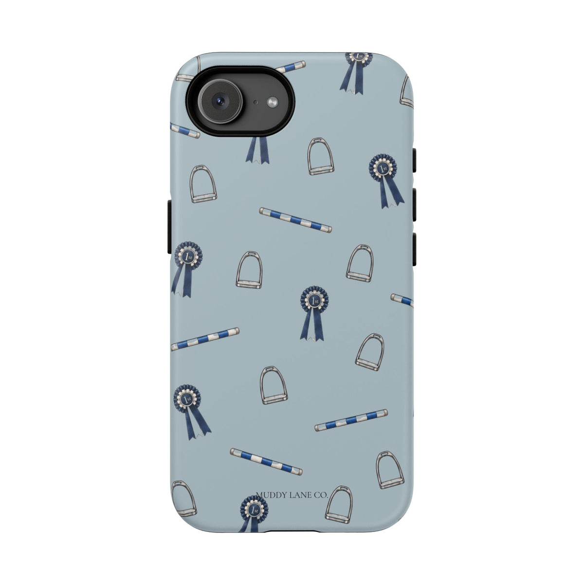 Show Day Pattern Tough Phone Case in Dusty Blue Matte