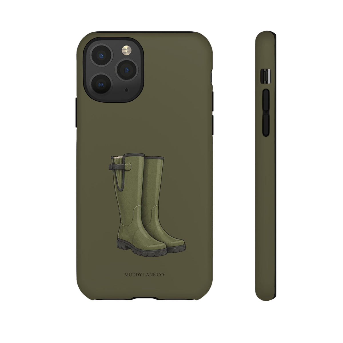 Wellies Tough Phone Case in Muddy Green Matte