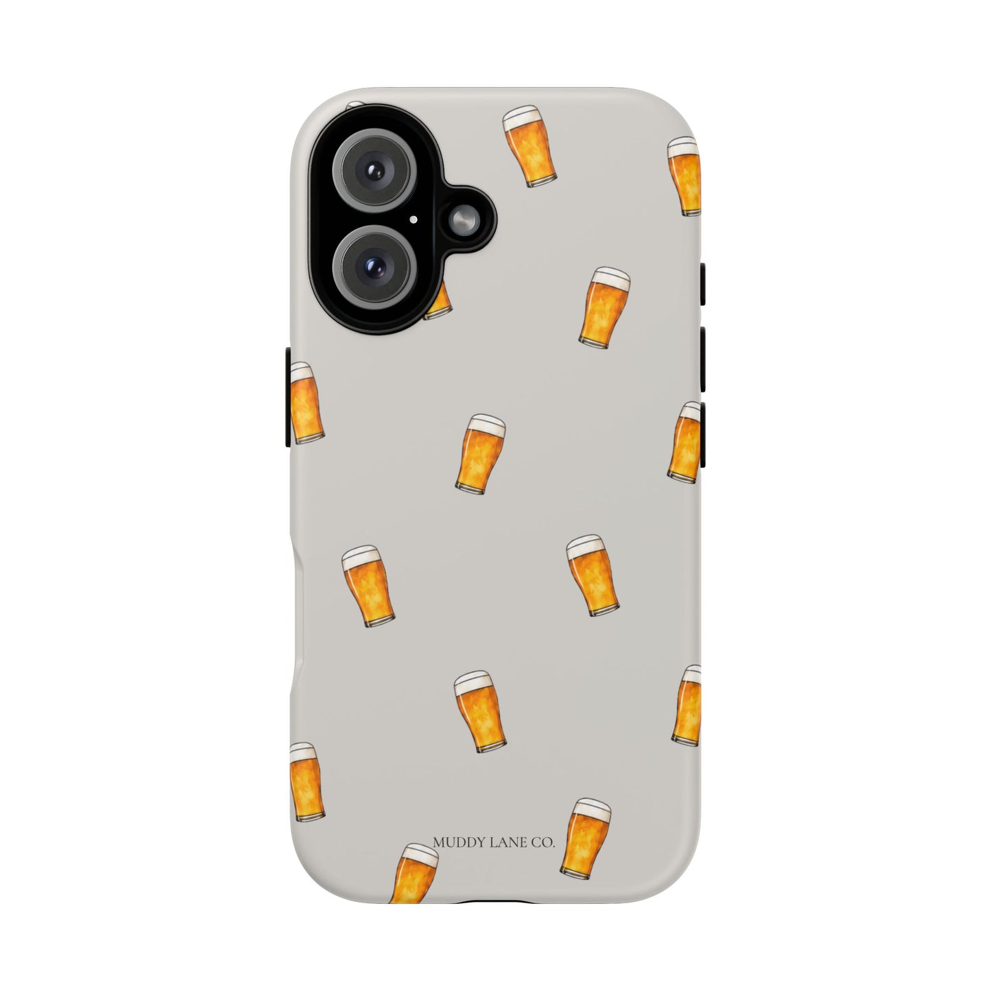 Pint Pattern Tough Phone Case in Soft Grey Matte