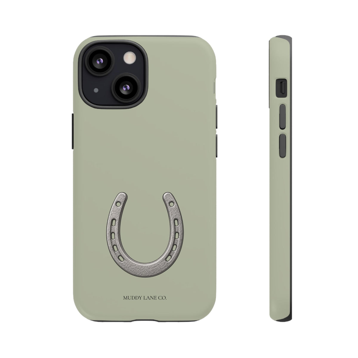 Horseshoe Tough Phone Case in Light Sage Matte