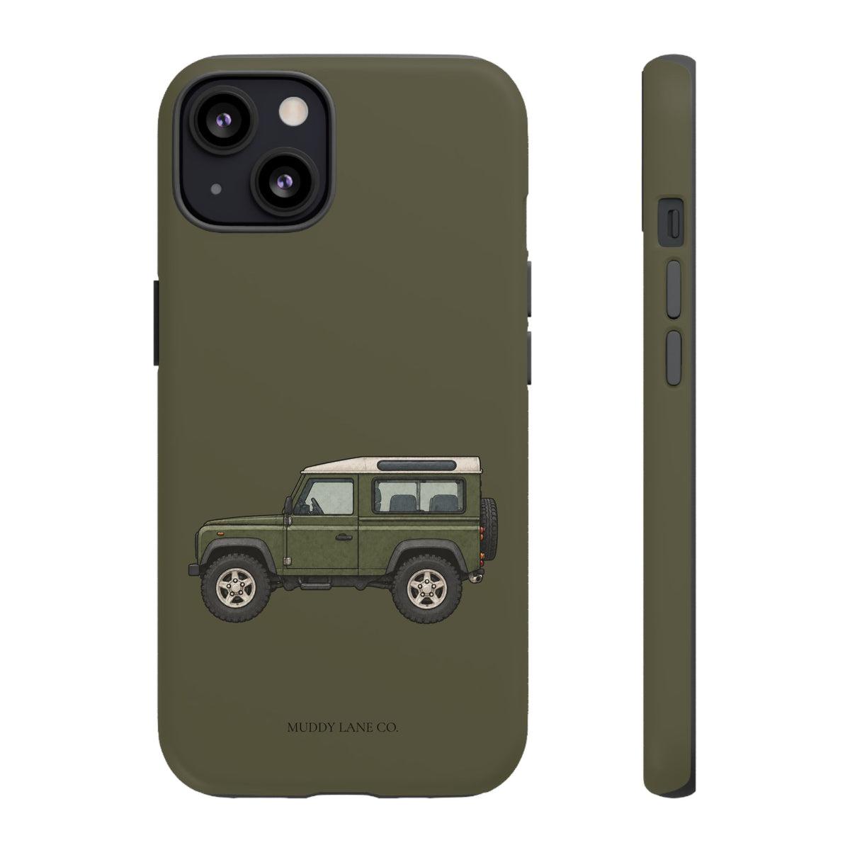Green Classic 4x4 Tough Phone Case in Muddy Green Matte