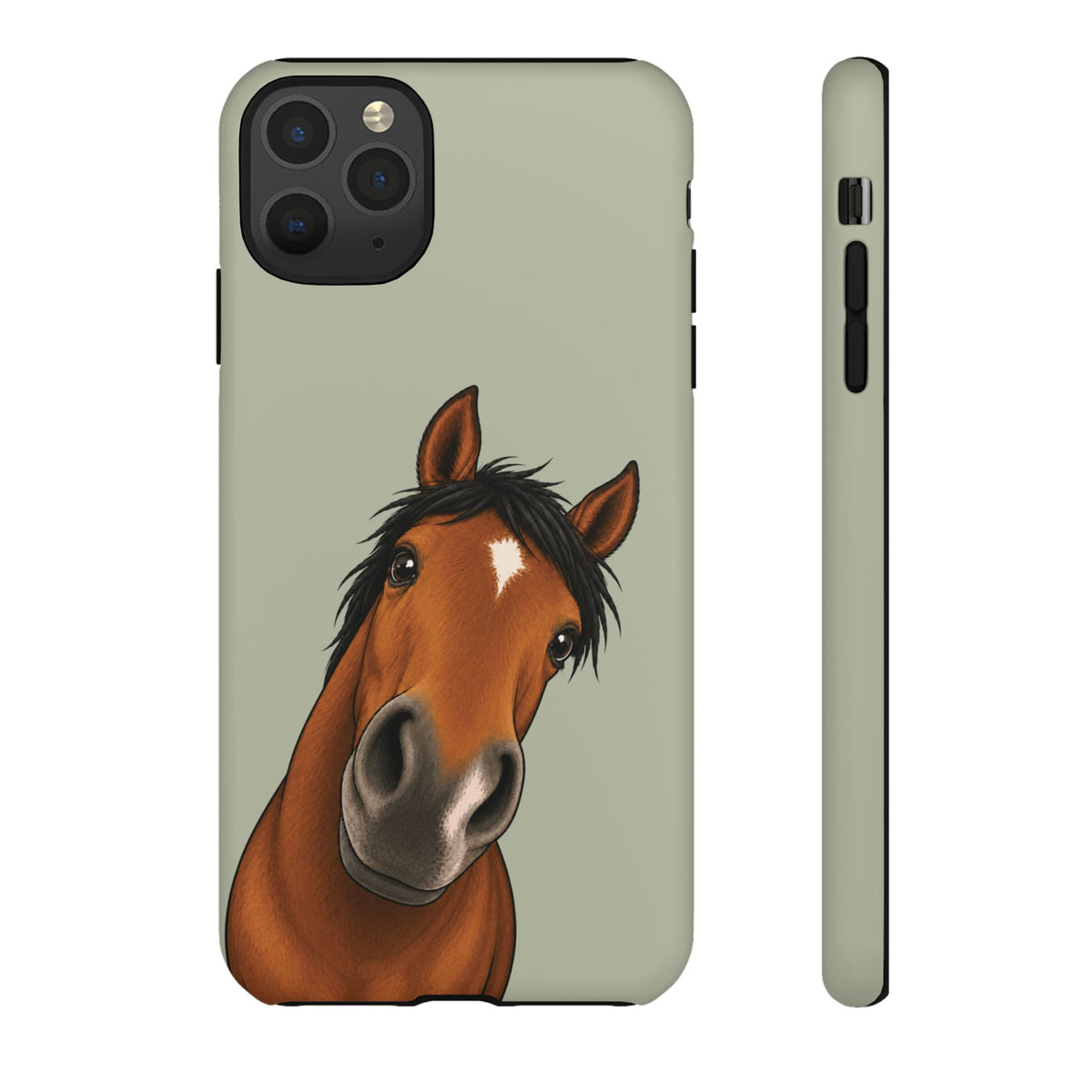 Boop Horse Tough Phone Case in Light Sage Matte