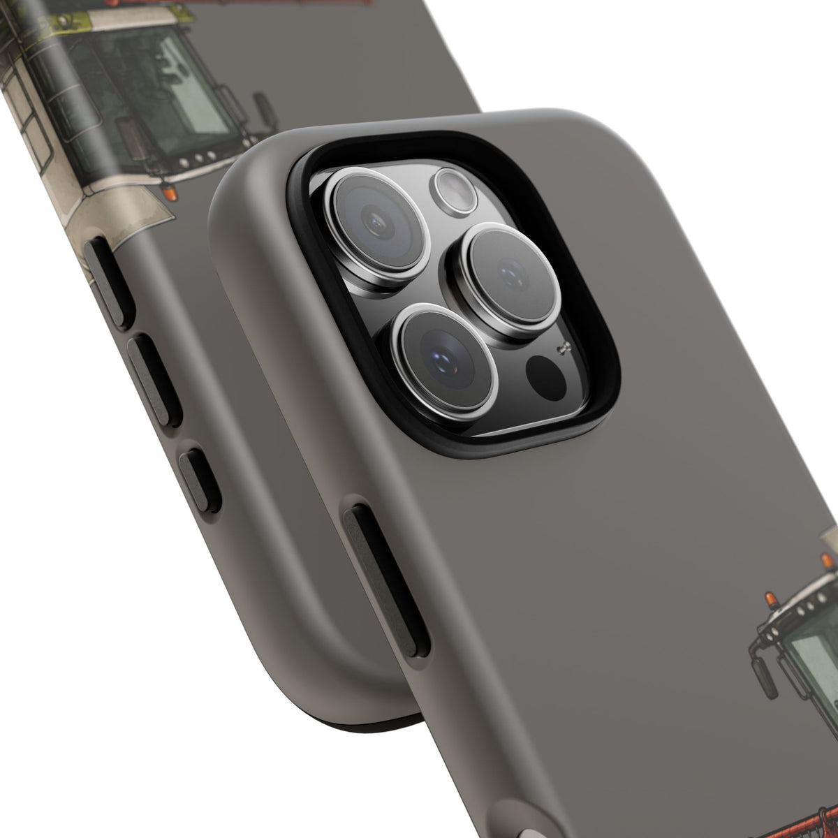 Combine Harvester Close-Up Tough Phone Case in Dark Grey Matte