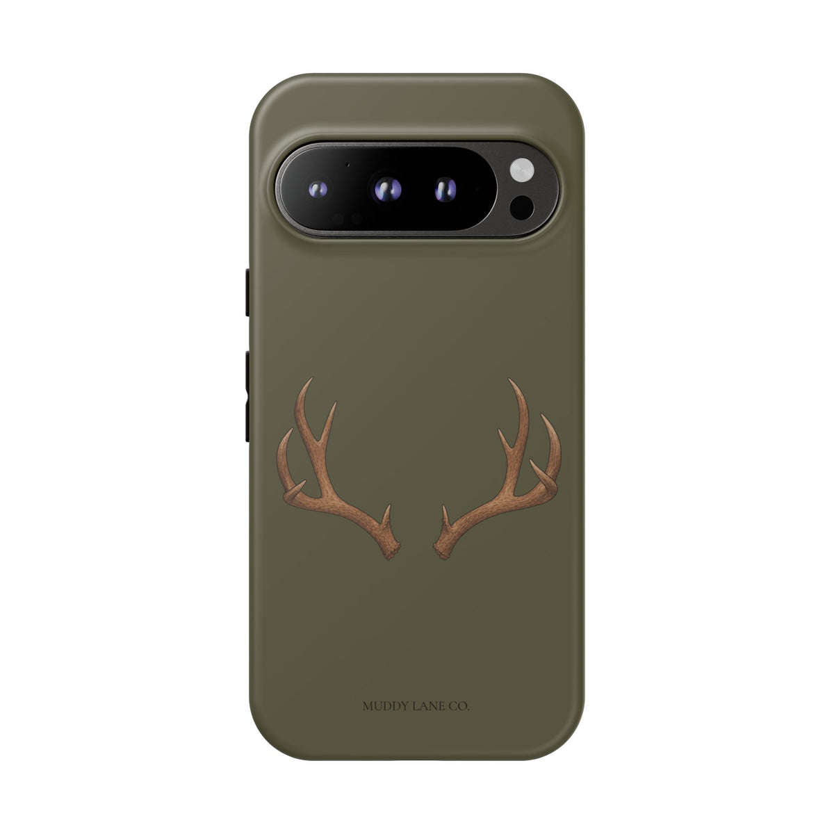 Antlers Tough Phone Case in Muddy Green Matte