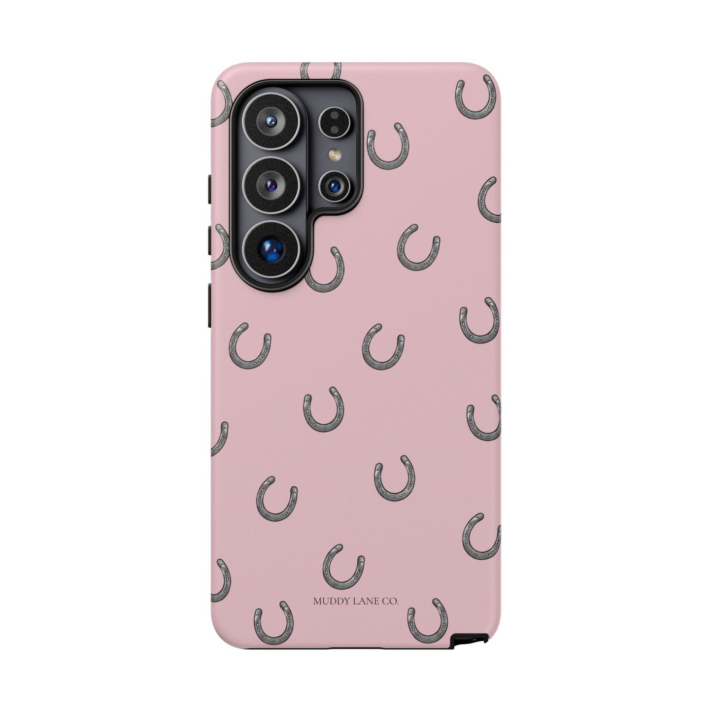 Horseshoe Pattern Tough Phone Case in Soft Rosette Pink Matte