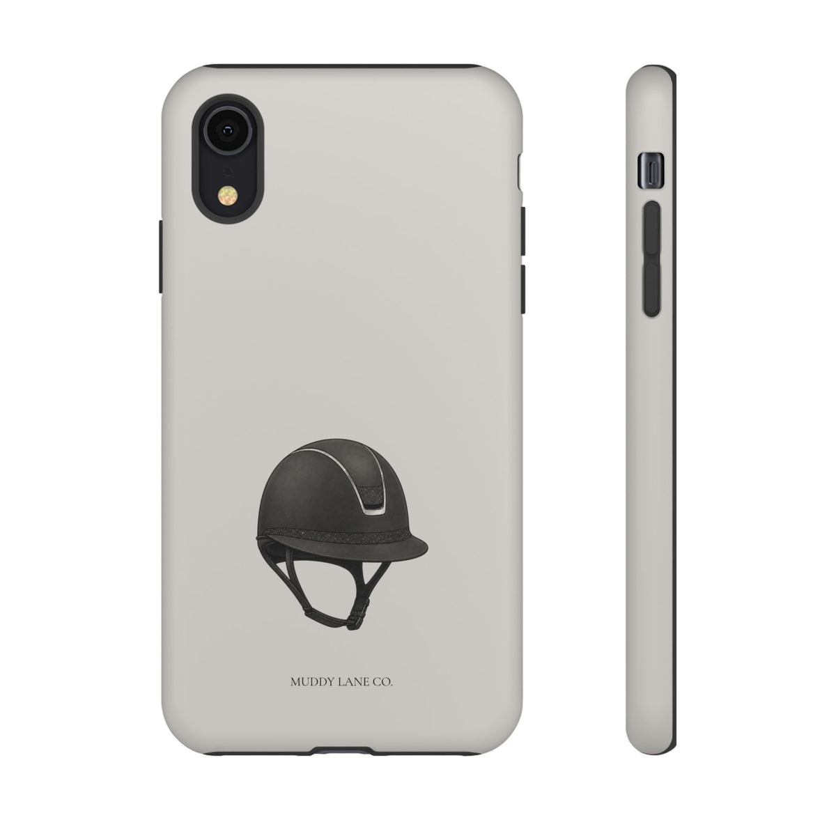Riding Hat phone case in Soft Grey by Muddy Lane Co, photo 5