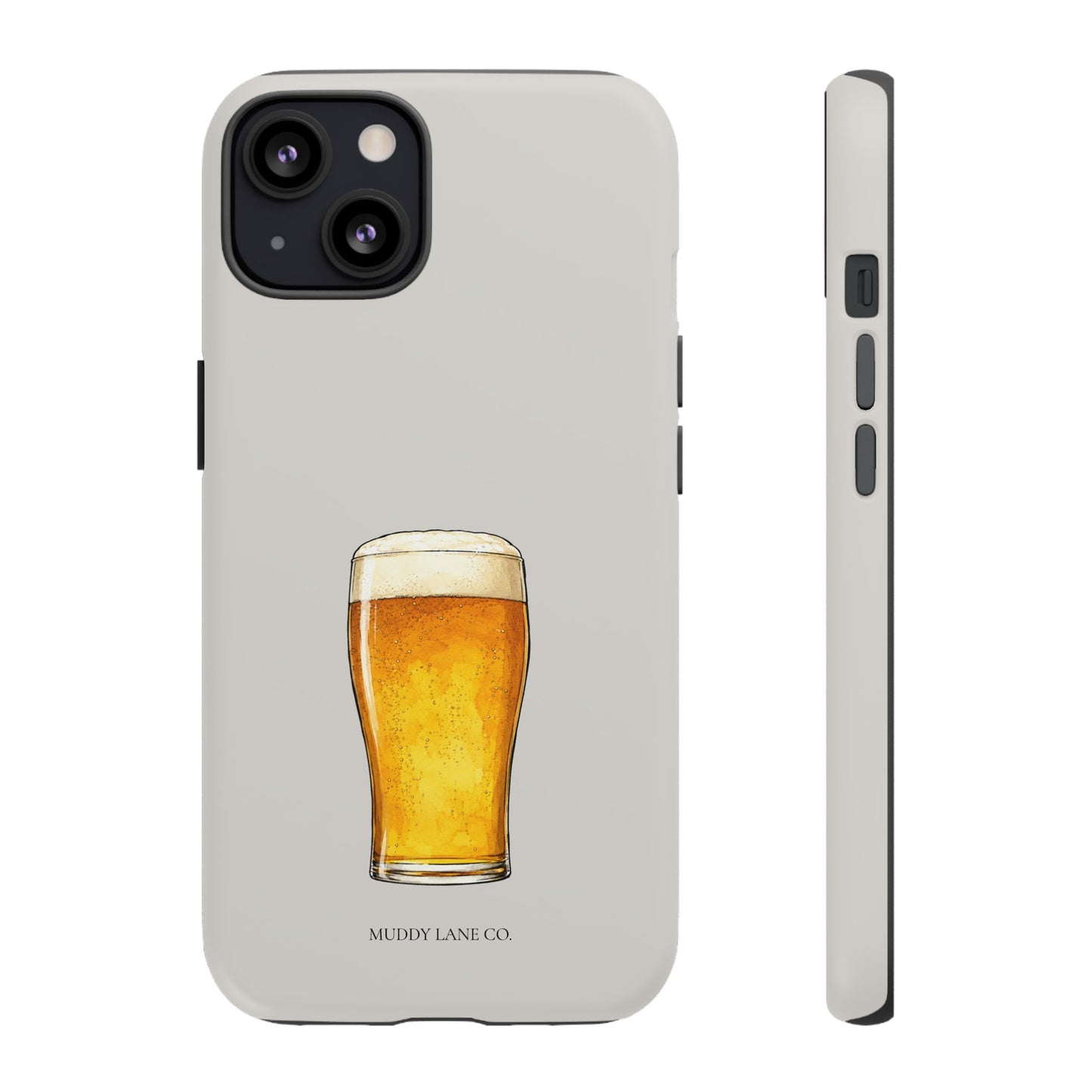 Pub Pint Tough Phone Case in Soft Grey Matte