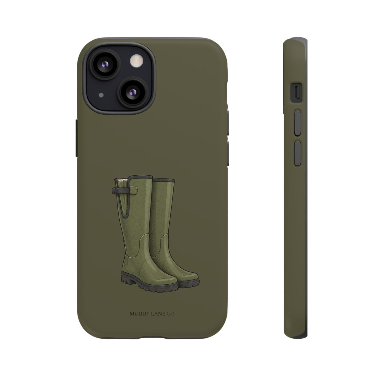 Wellies Tough Phone Case in Muddy Green Matte