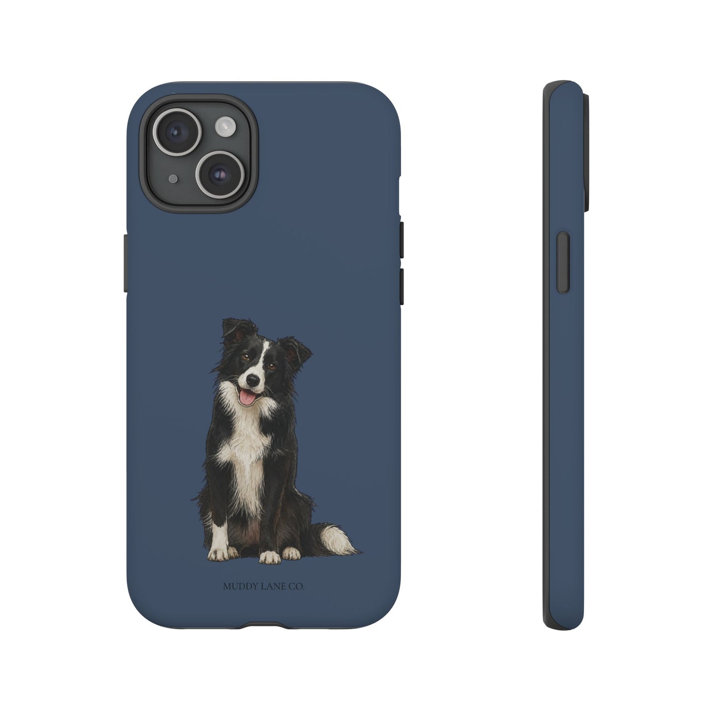 Border Collie Tough Phone Case in Deep Navy Matte