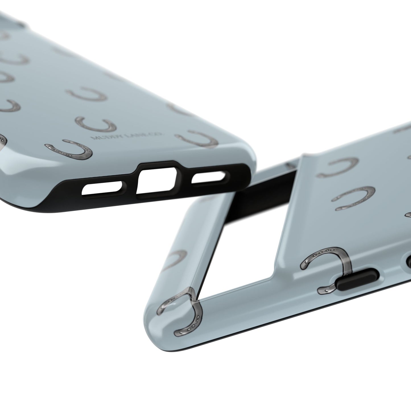 Horseshoe Pattern Tough Phone Case in Dusty Blue Matte