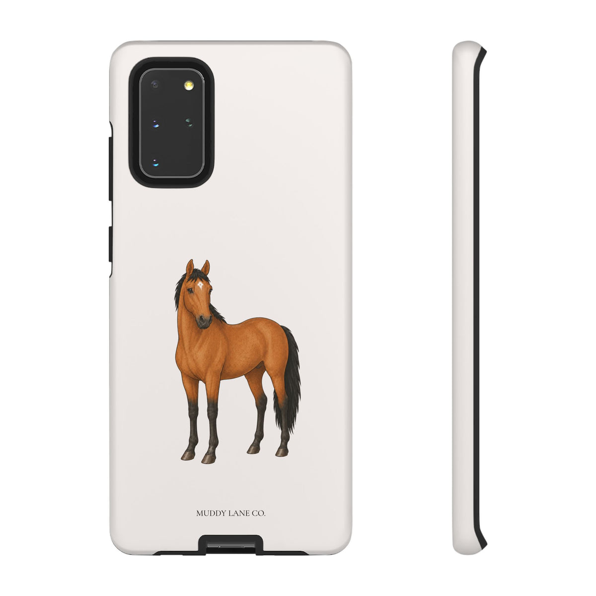 Chestnut Horse Tough Phone Case in Warm Cream Matte