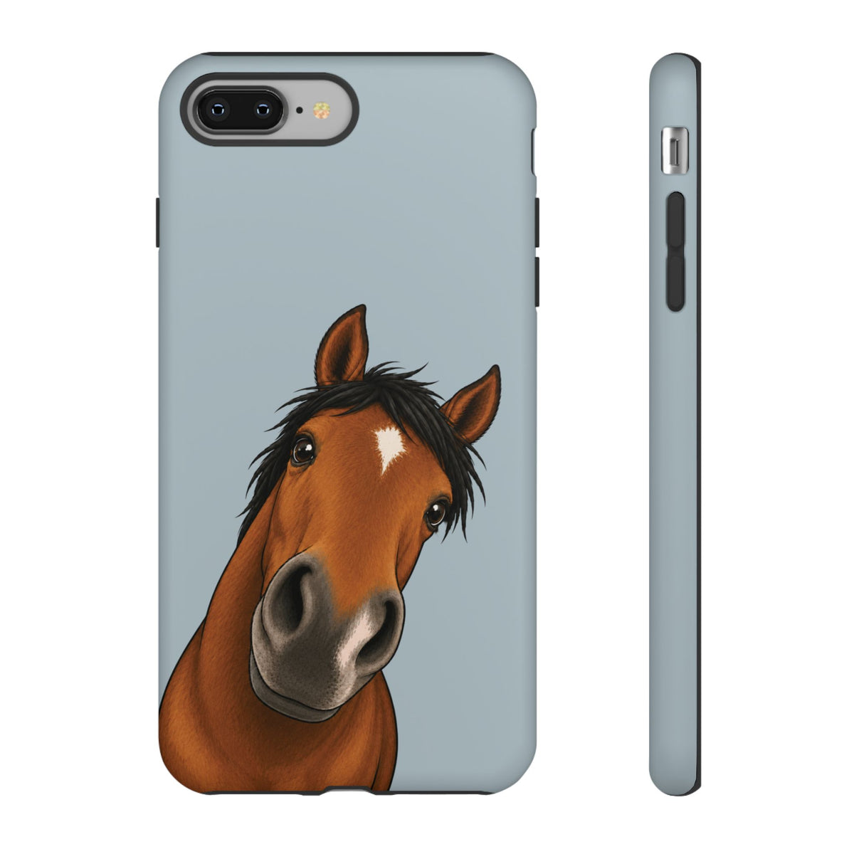 Boop Horse phone case in Dusty Blue by Muddy Lane Co, photo 3