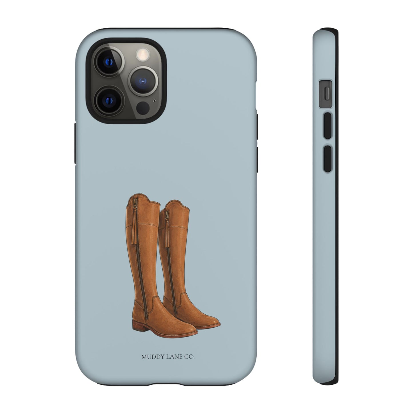 Riding Boots Tough Phone Case in Dusty Blue Matte