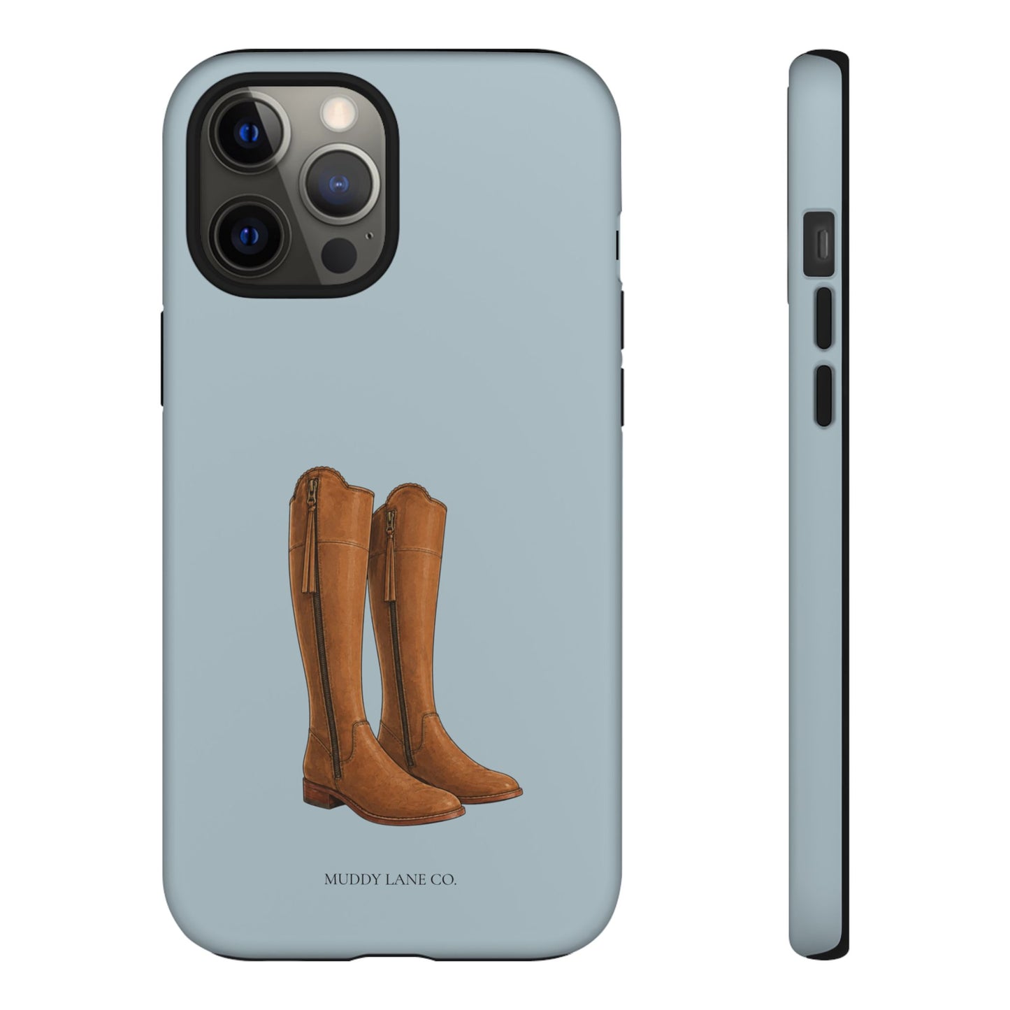 Riding Boots Tough Phone Case in Dusty Blue Matte
