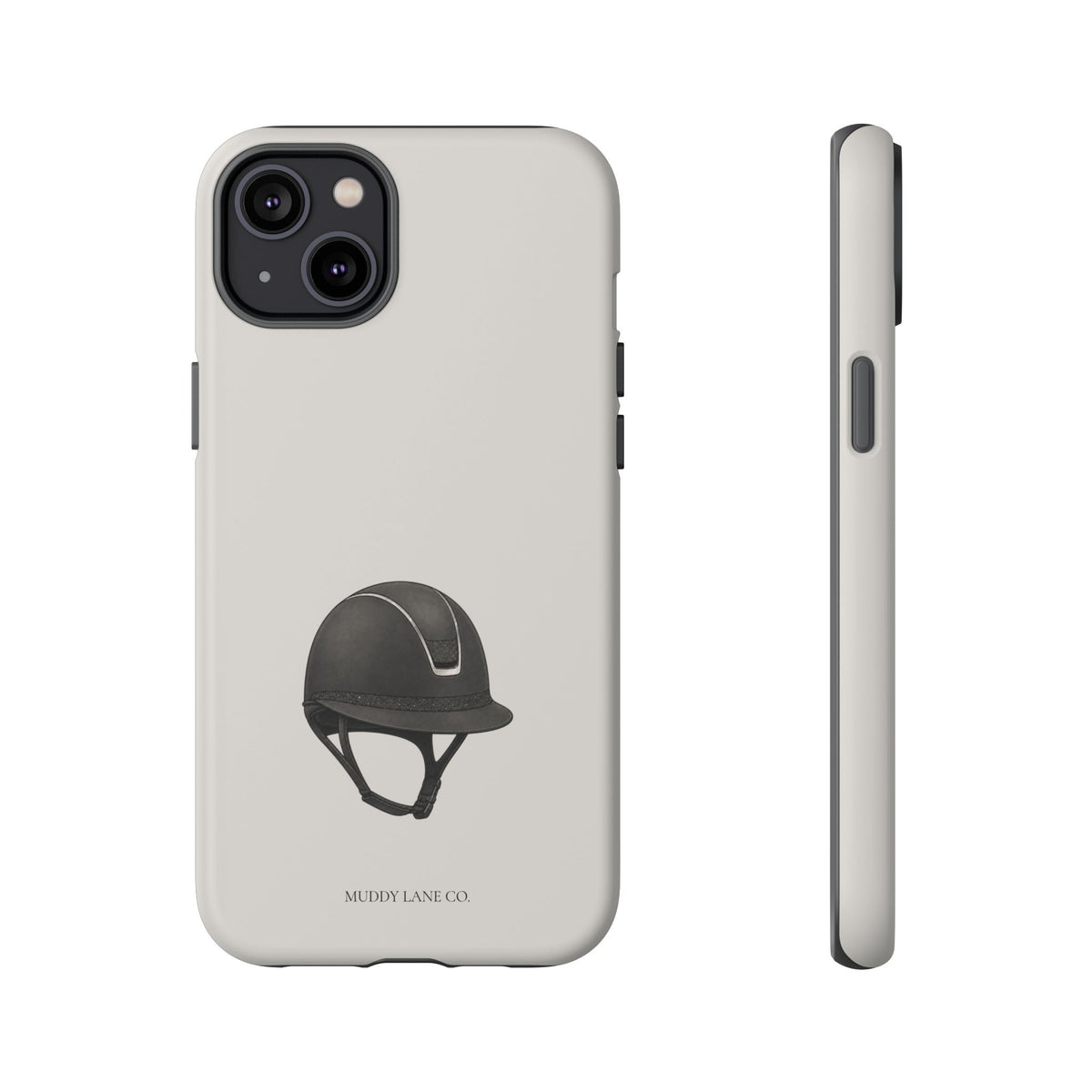 Riding Helmet Tough Phone Case in Soft Grey Matte