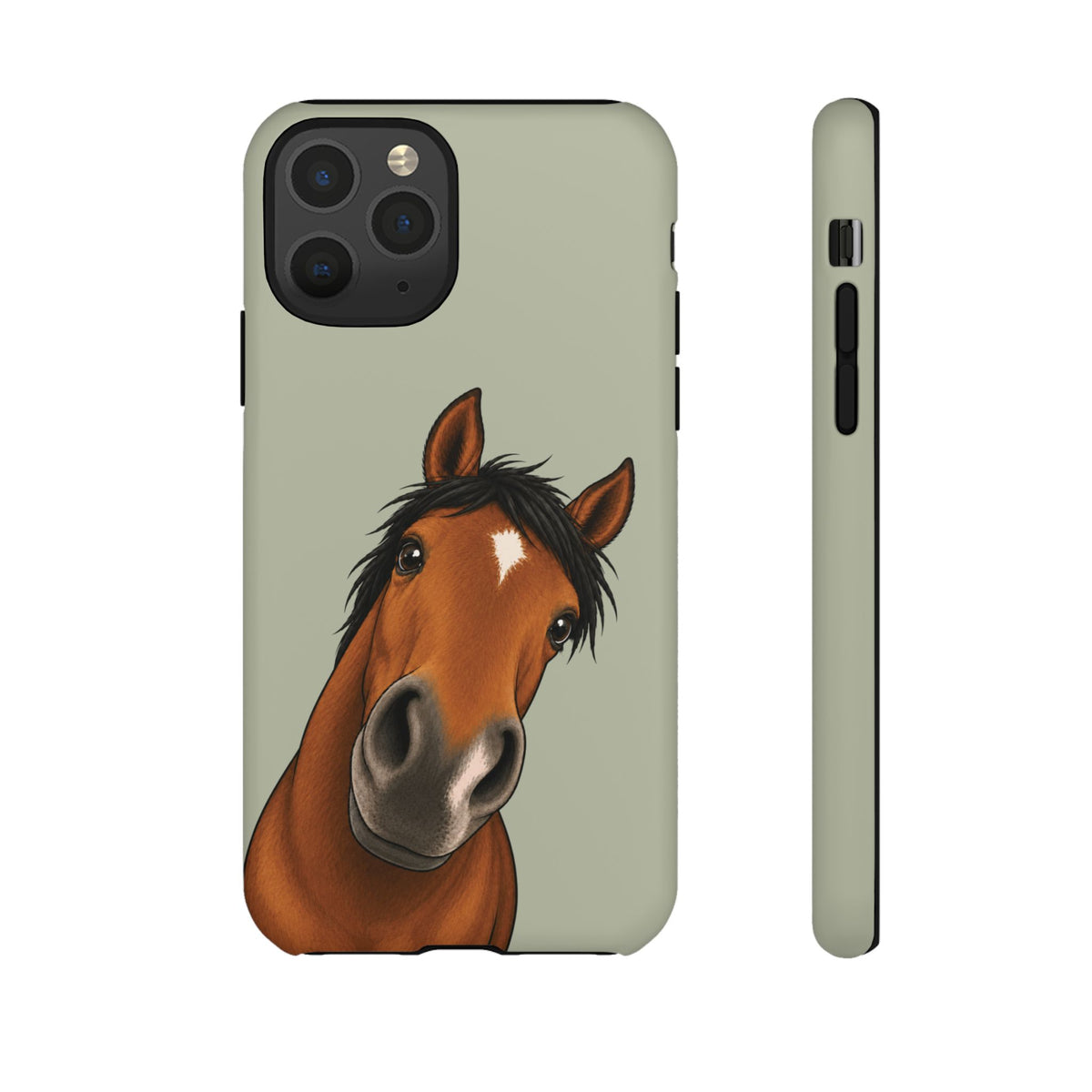 Boop Horse Tough Phone Case in Light Sage Matte