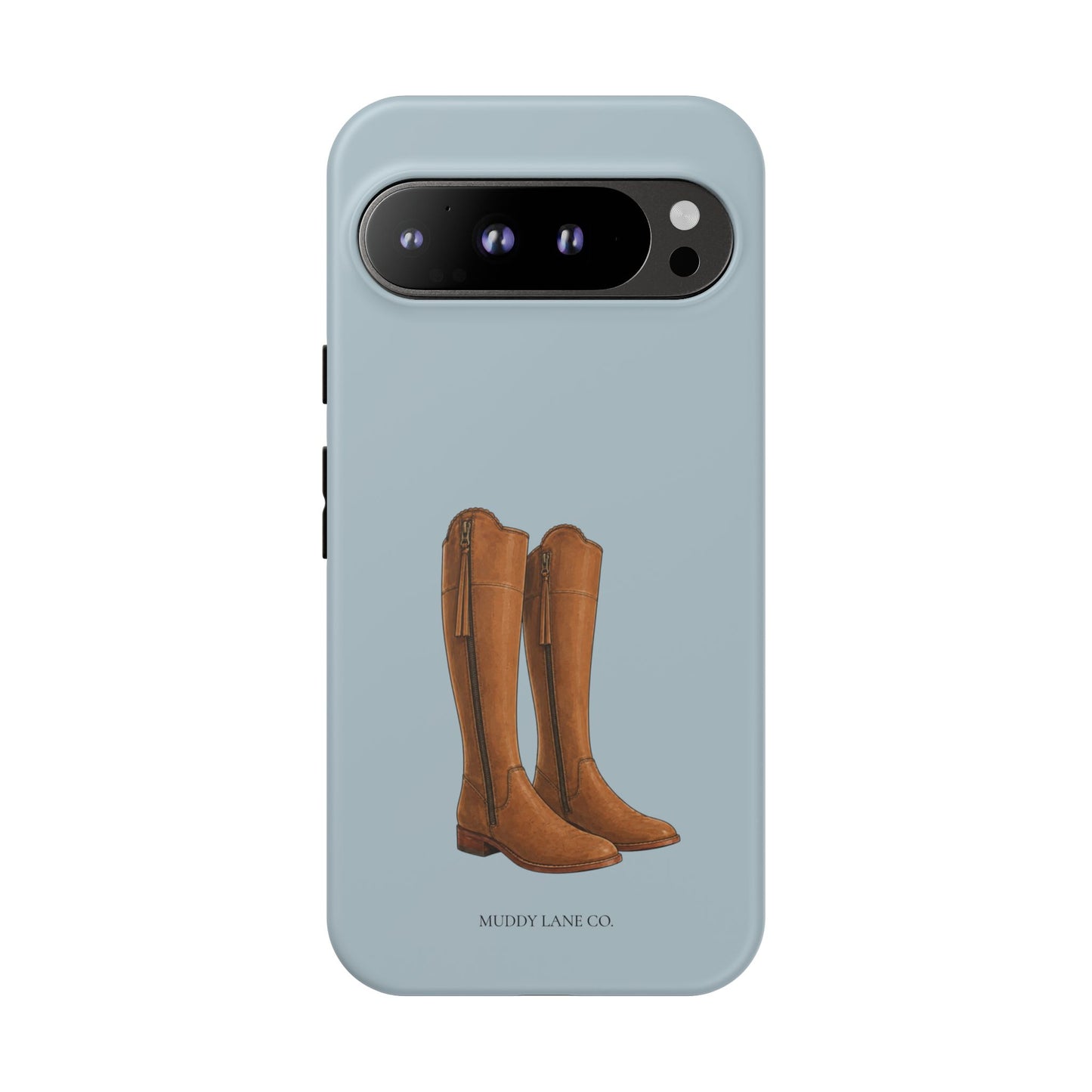 Riding Boots Tough Phone Case in Dusty Blue Matte
