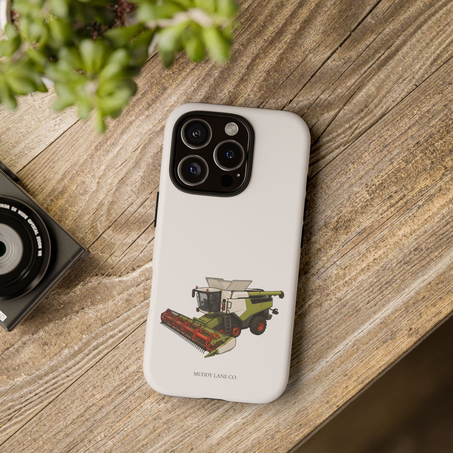 Combine Harvester Tough Phone Case in Warm Cream Matte