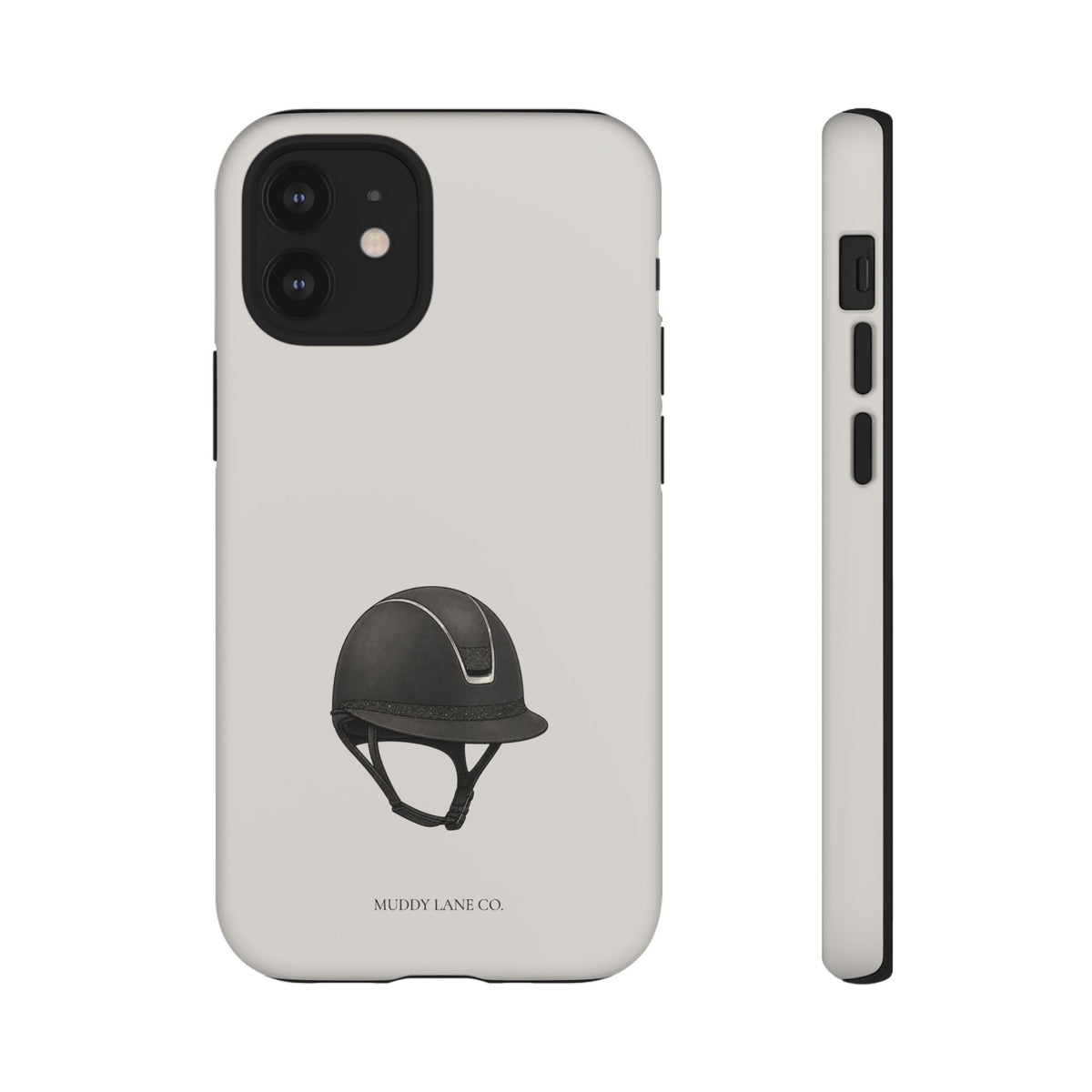 Riding Helmet Tough Phone Case in Soft Grey Matte