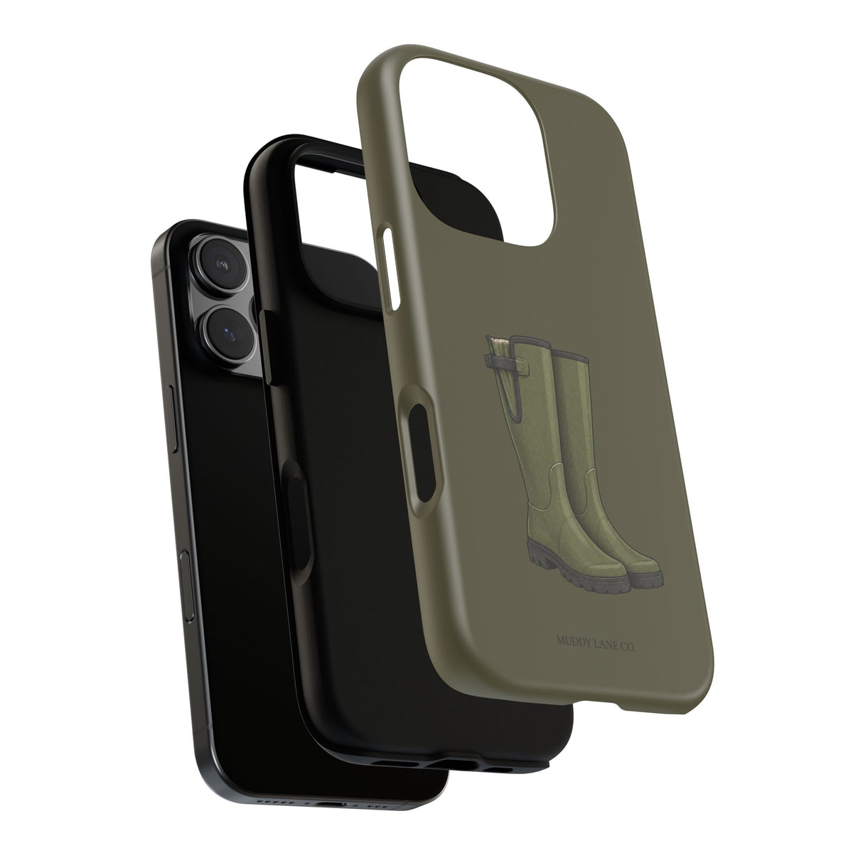 Wellies Tough Phone Case in Muddy Green Matte