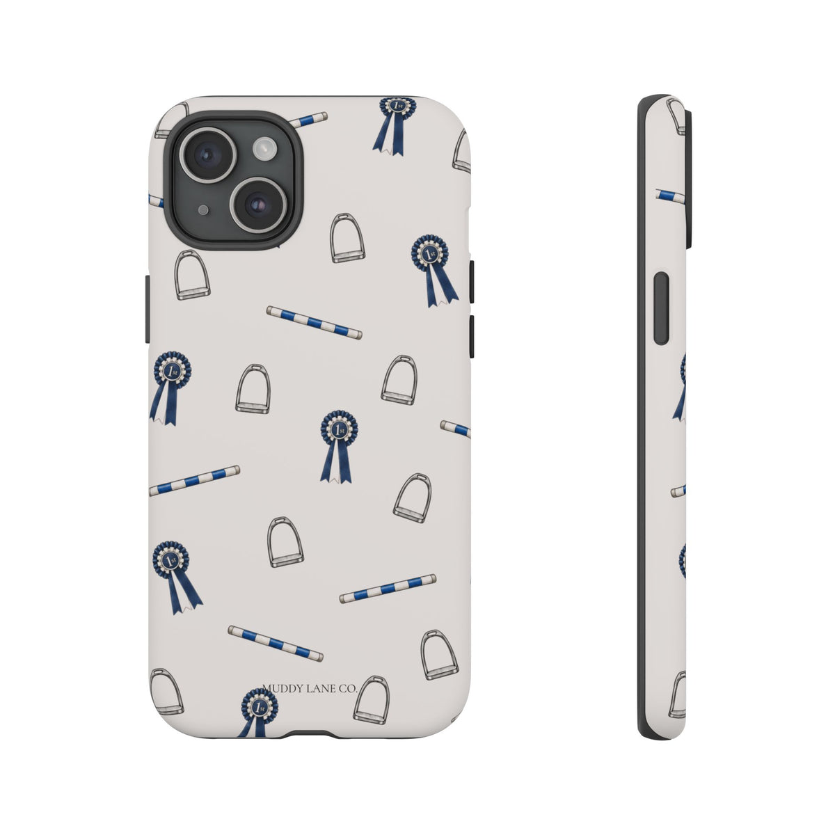 Show Day Pattern Tough Phone Case in Warm Cream Matte