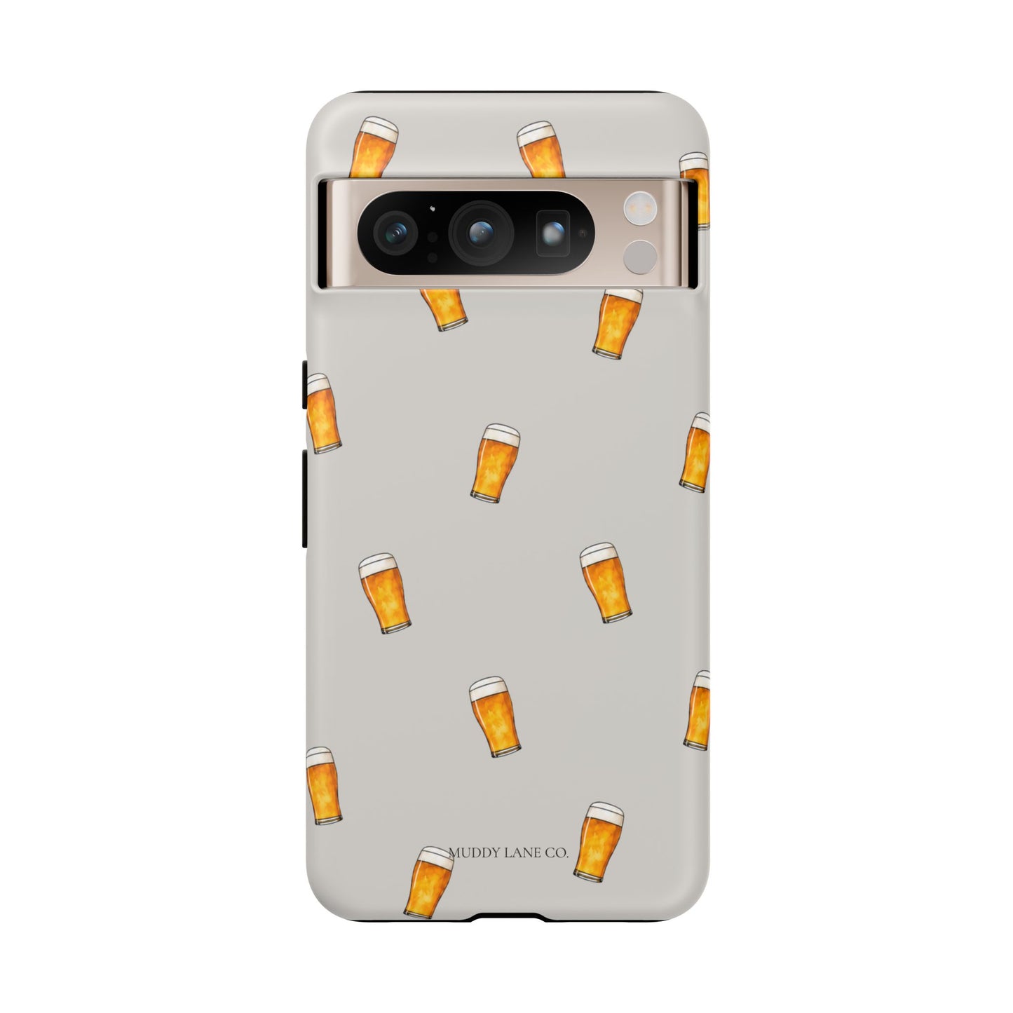 Pint Pattern Tough Phone Case in Soft Grey Matte