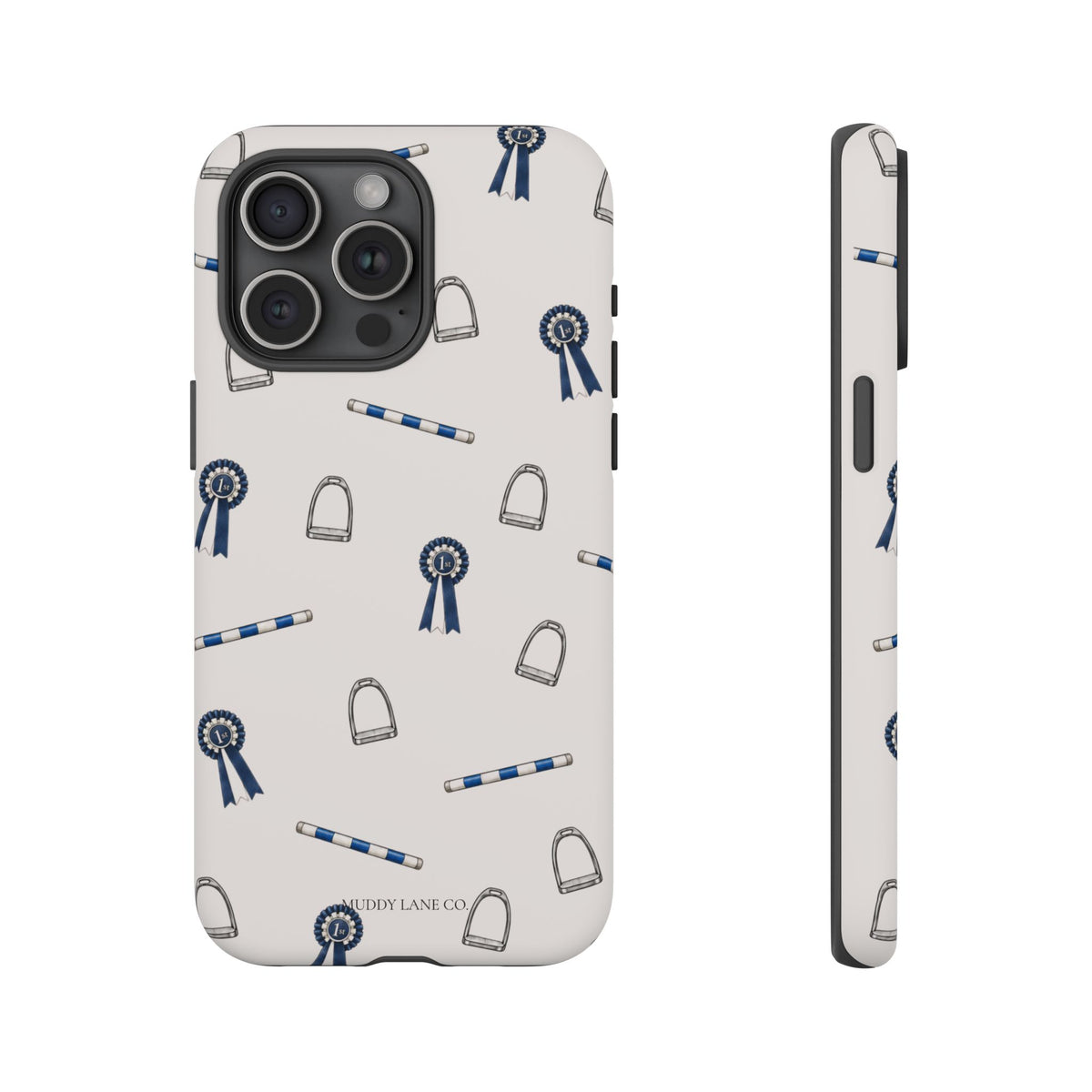 Show Day Pattern Tough Phone Case in Warm Cream Matte