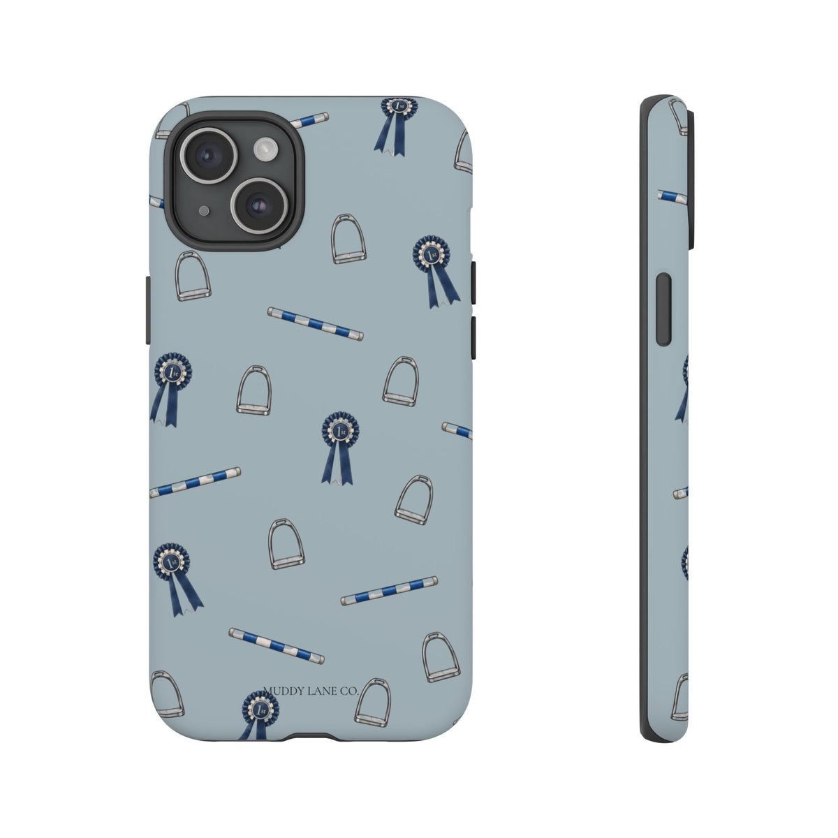 Show Day Pattern Tough Phone Case in Dusty Blue Matte