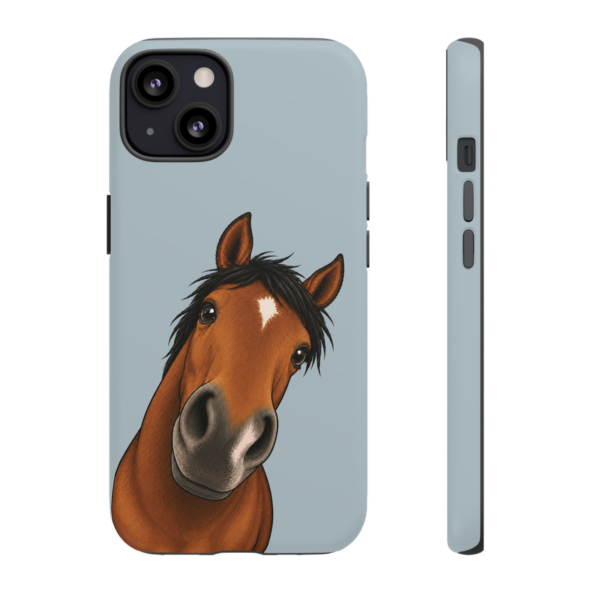 Boop Horse Tough Phone Case in Dusty Blue Matte