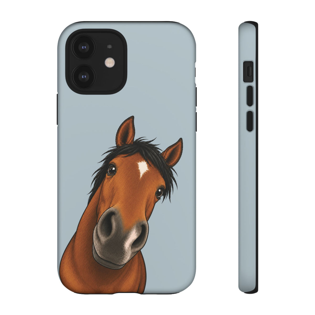 Boop Horse Tough Phone Case in Dusty Blue Matte