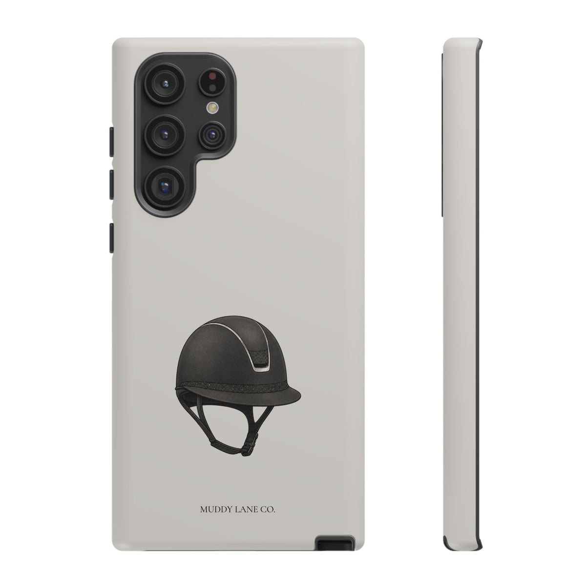 Riding Helmet Tough Phone Case in Soft Grey Matte