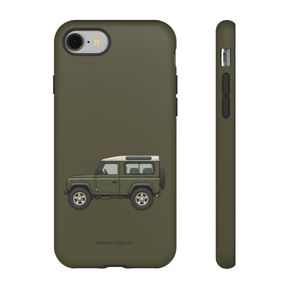 Green Classic 4x4 phone case in Muddy Green by Muddy Lane Co, photo 2