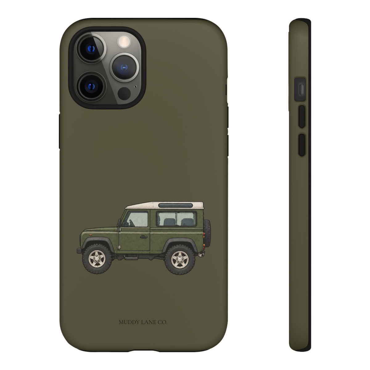 Green Classic 4x4 Tough Phone Case in Muddy Green Matte
