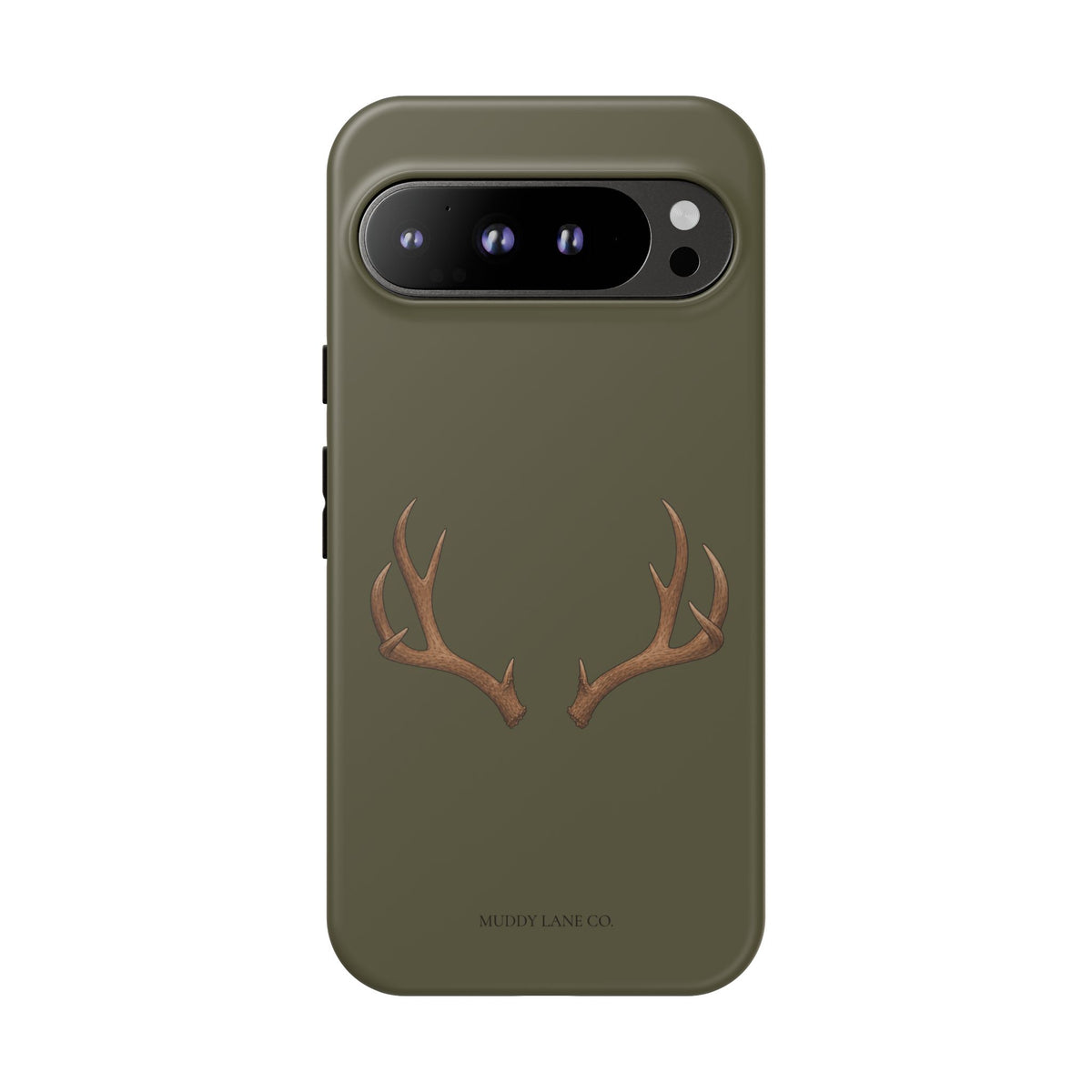 Antlers Tough Phone Case in Muddy Green Matte