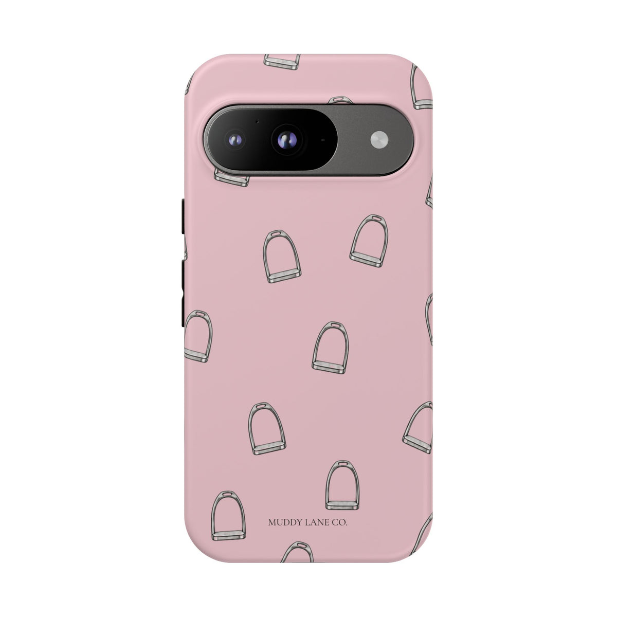 Stirrup Pattern Tough Phone Case in Soft Rosette Pink Matte
