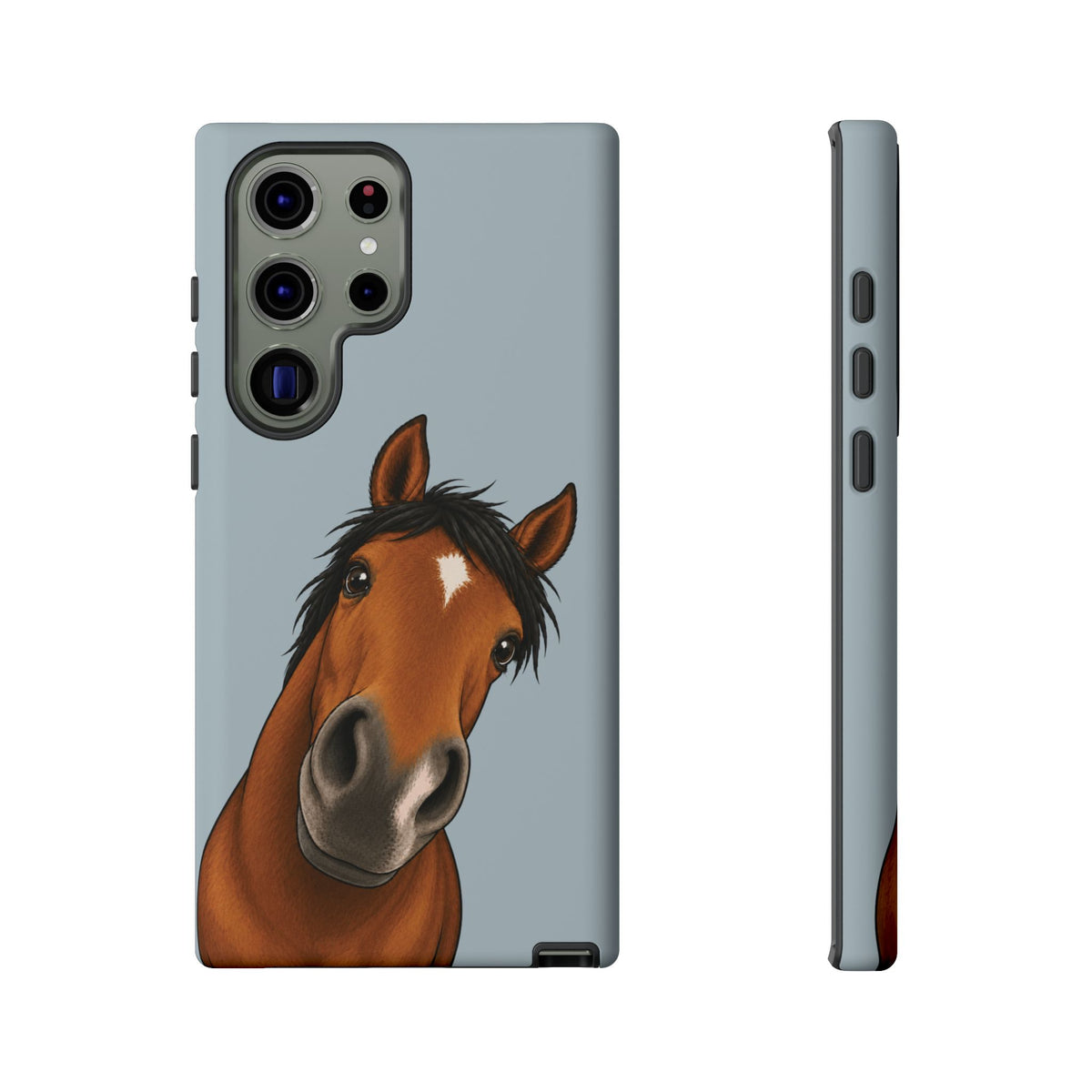 Boop Horse Tough Phone Case in Dusty Blue Matte