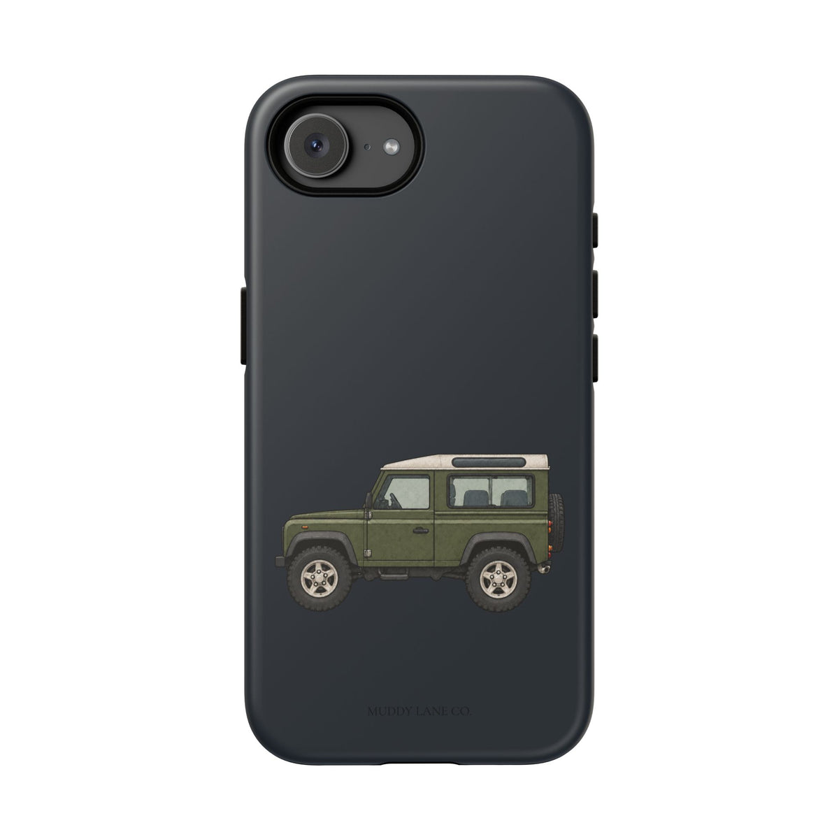Green Classic 4x4 Tough Phone Case in Charcoal Navy Matte
