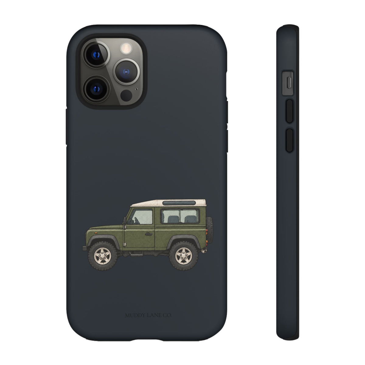 Green Classic 4x4 Tough Phone Case in Charcoal Navy Matte