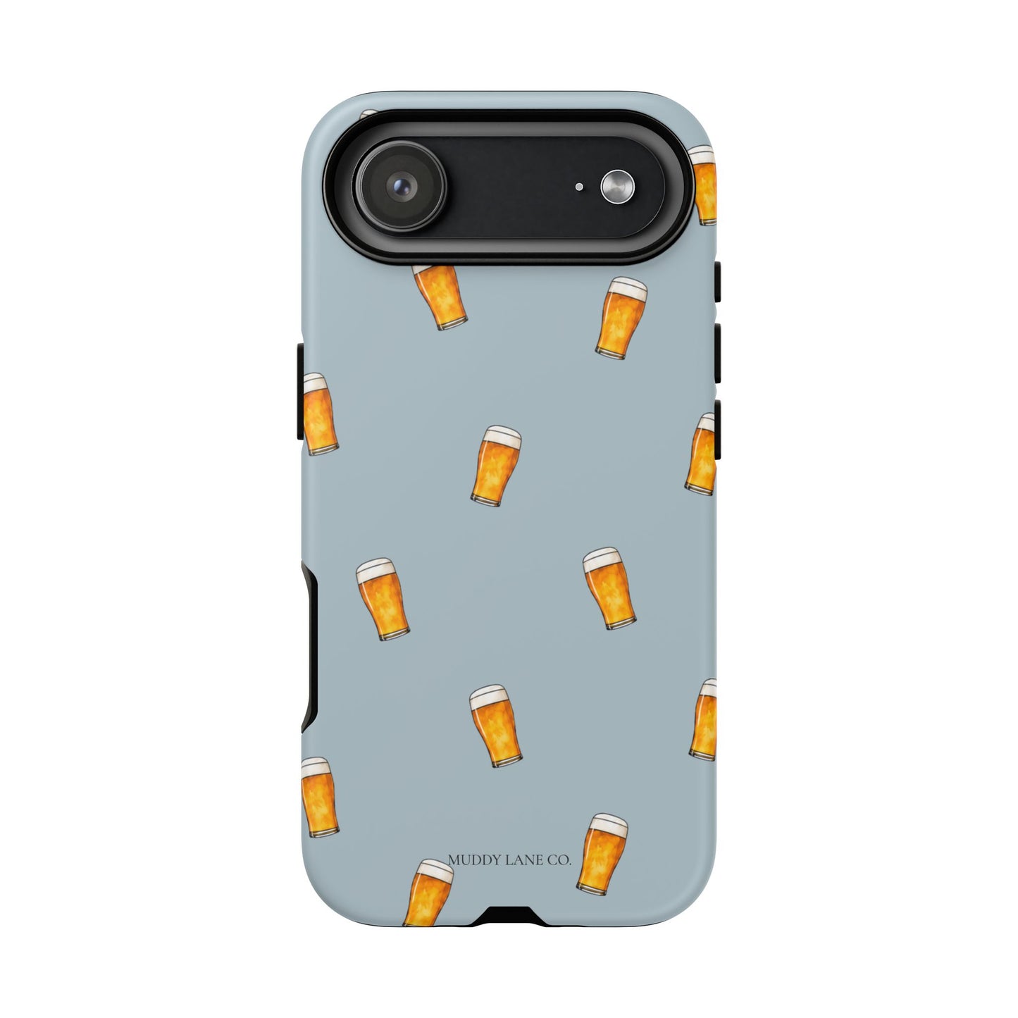 Pint Pattern Tough Phone Case in Dusty Blue Matte