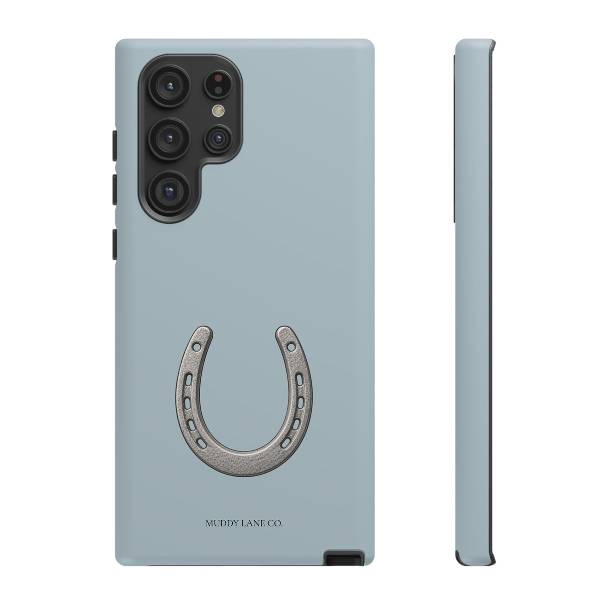 Horseshoe Tough Phone Case in Dusty Blue Matte
