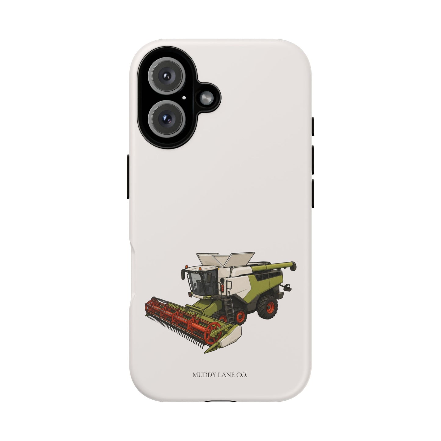 Combine Harvester Tough Phone Case in Warm Cream Matte