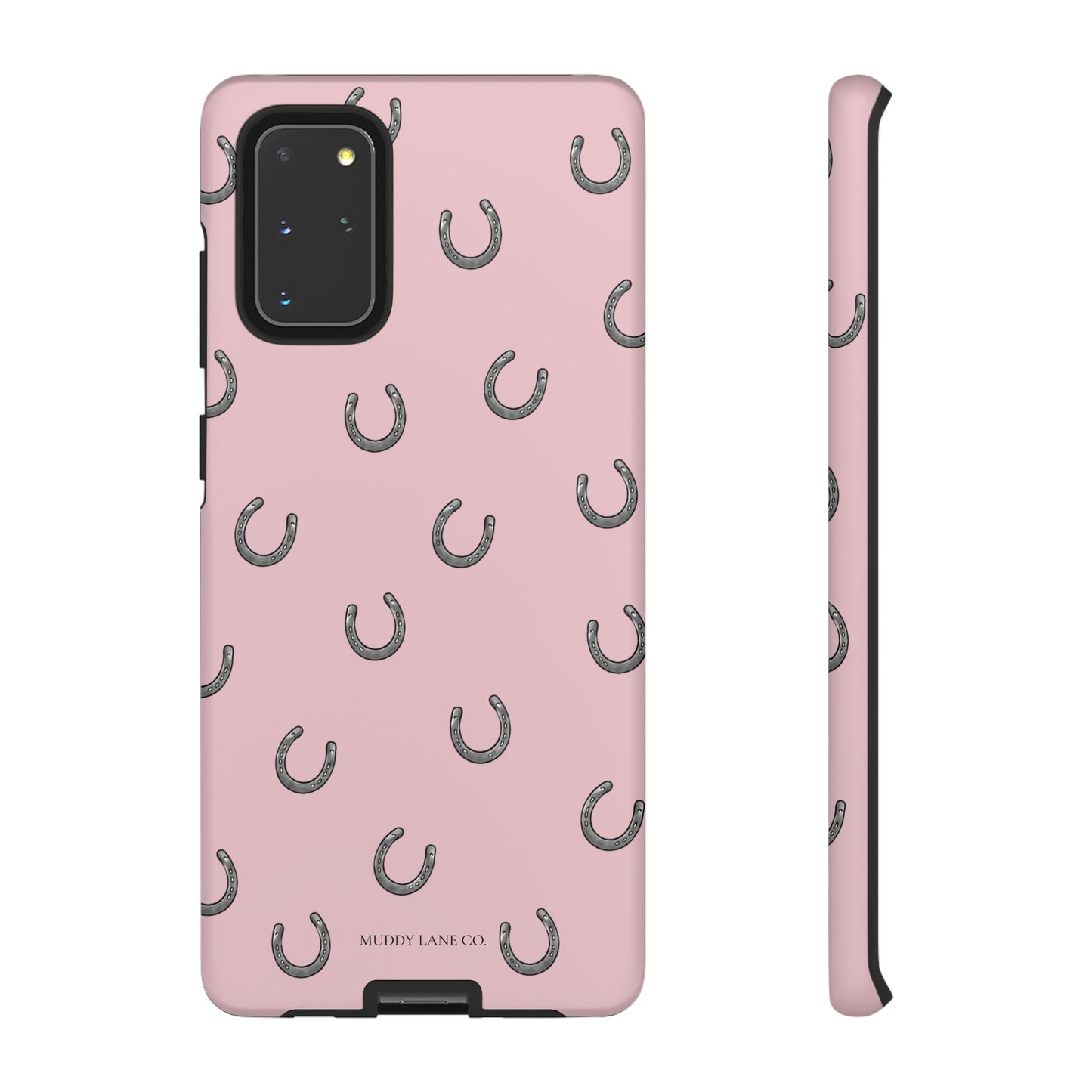 Horseshoe Pattern Tough Phone Case in Soft Rosette Pink Matte