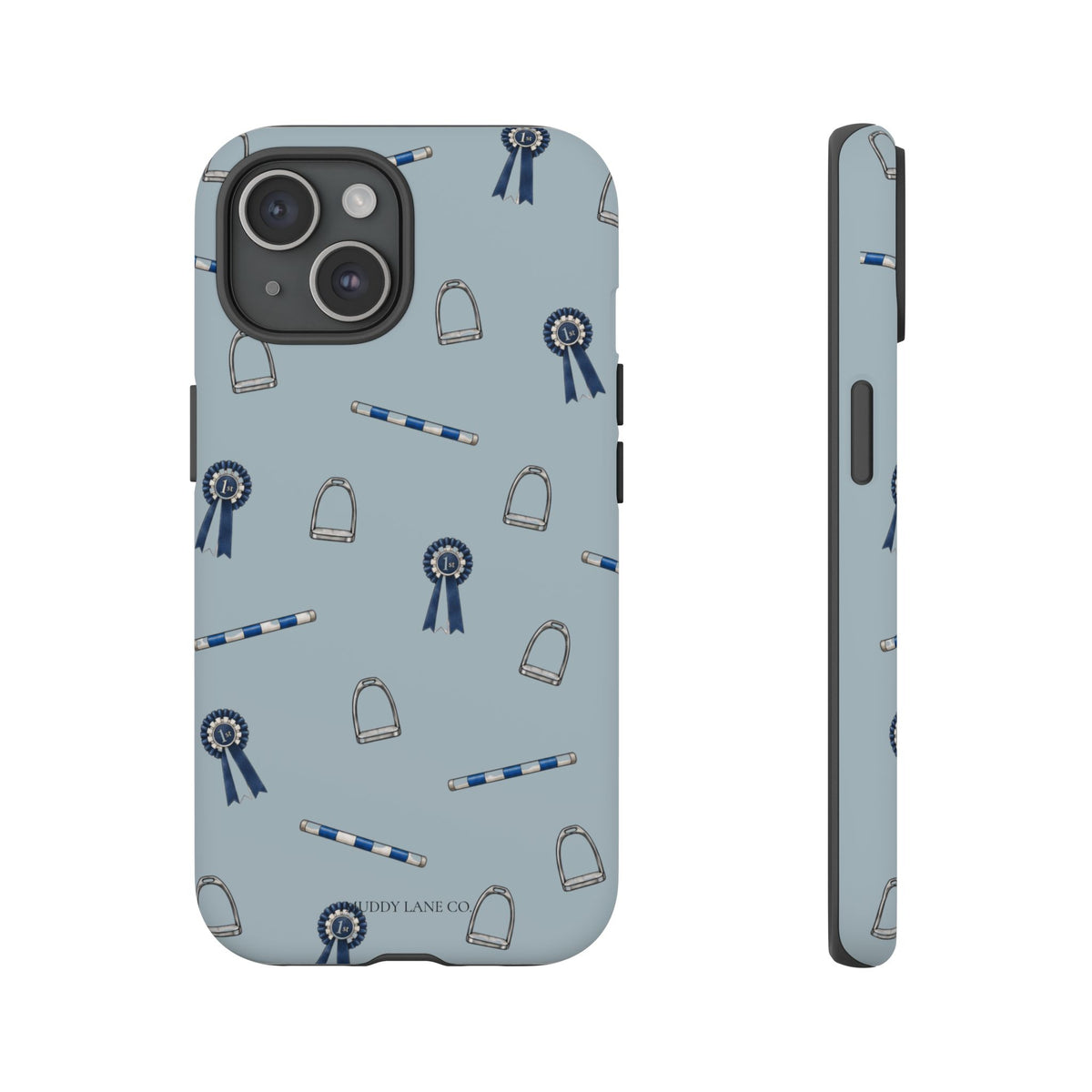 Show Day Pattern Tough Phone Case in Dusty Blue Matte